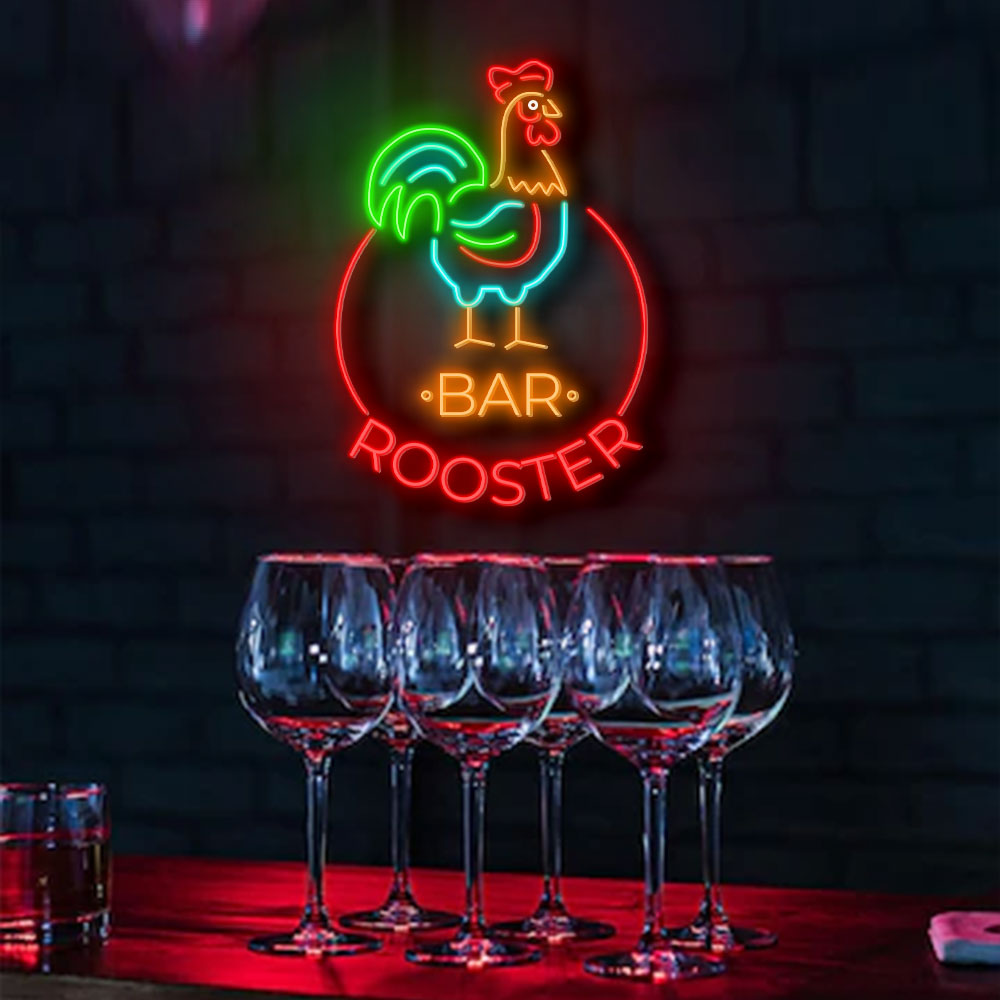 Bar Rooster Neon Sign Lights