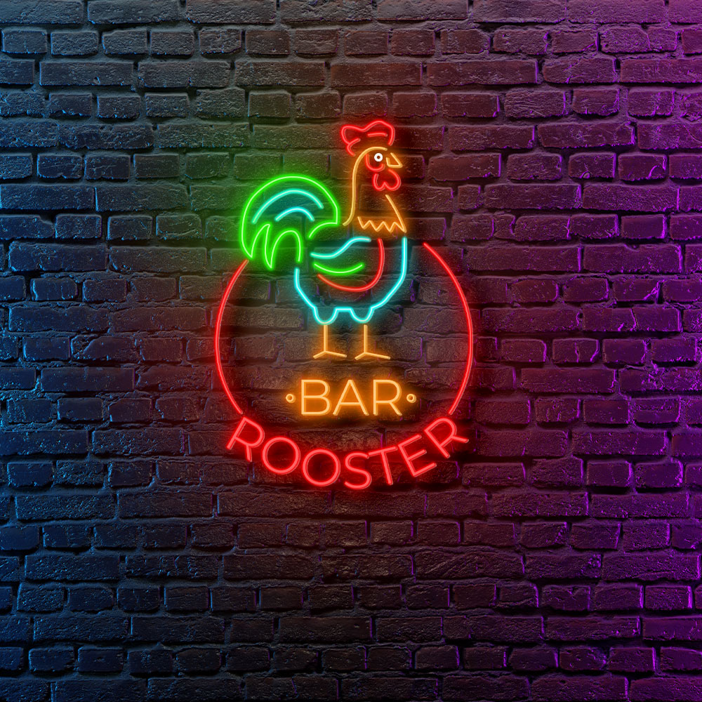 Bar Rooster Neon Sign Lights