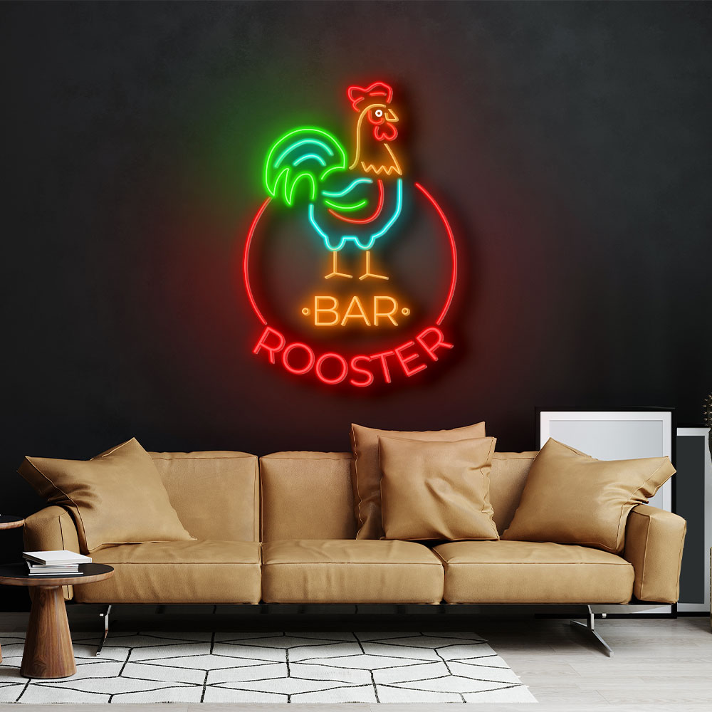 Bar Rooster Neon Sign Lights