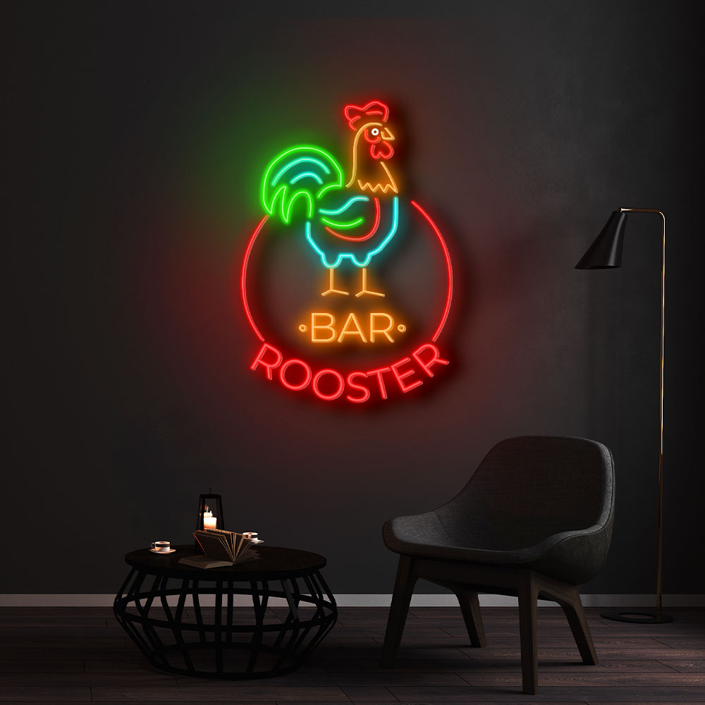 Bar Rooster Neon Sign Lights