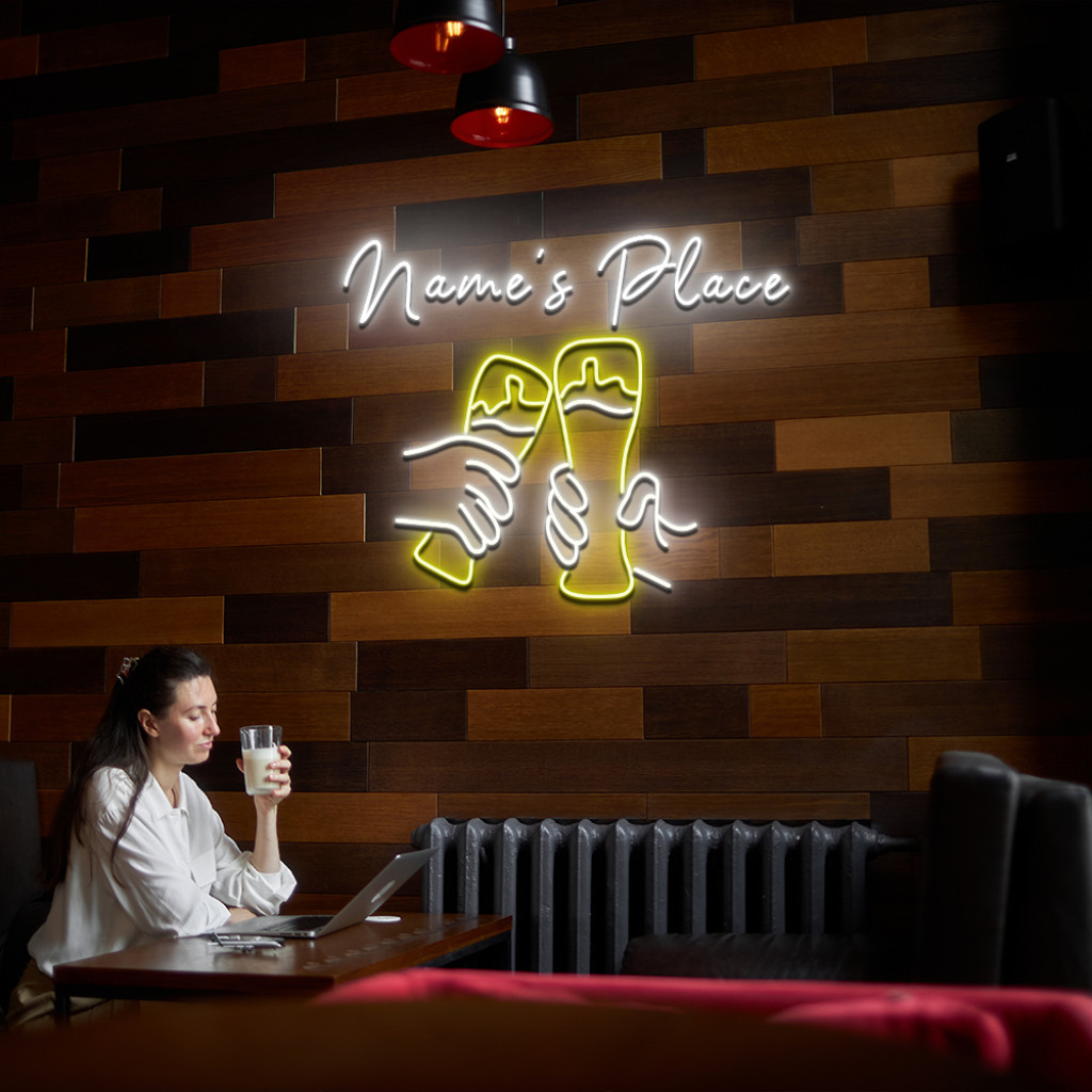 Cheer neon sign - Custom Personalised LED Neon Signs, Handmade Neon Light