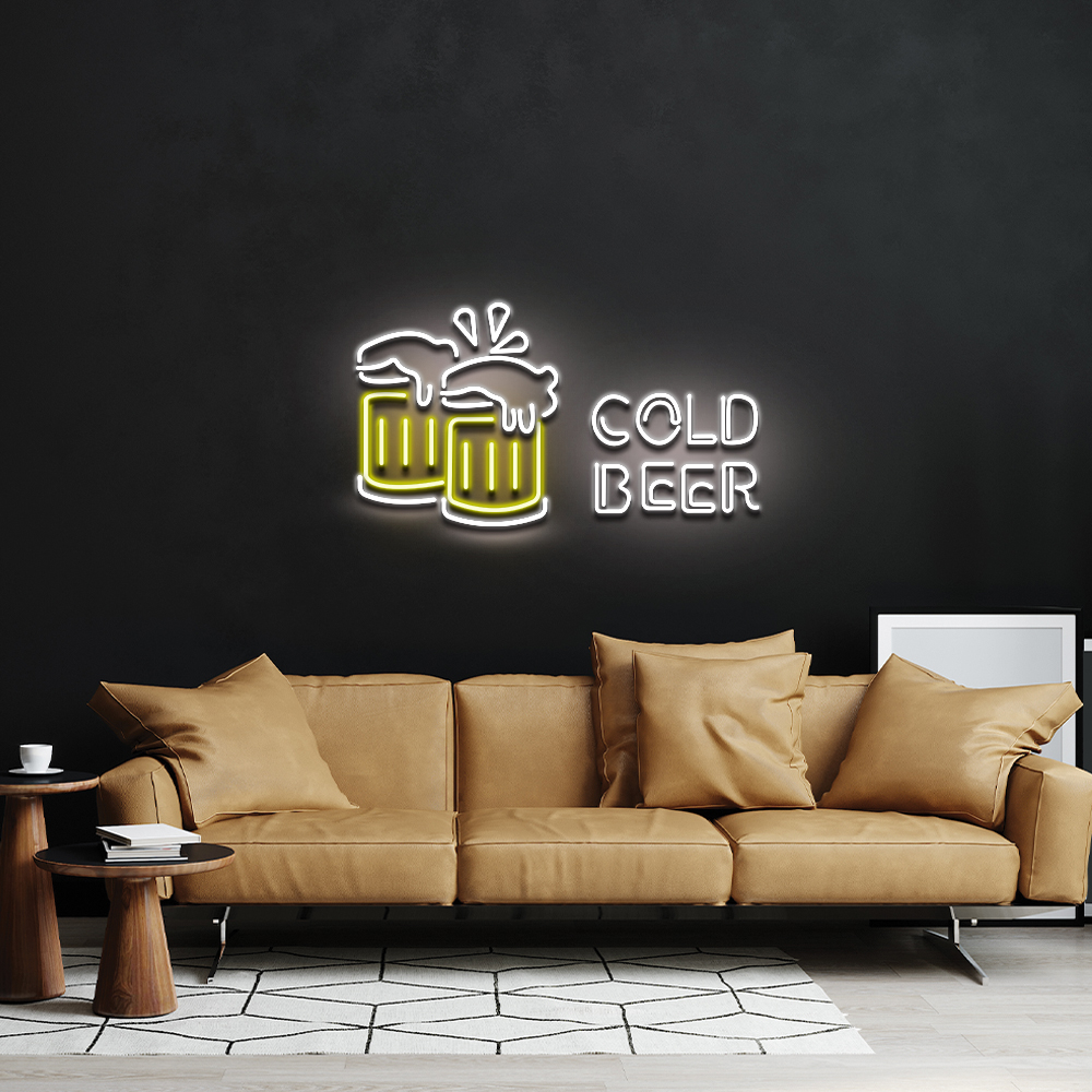 Cold Beer Neon Sign Light