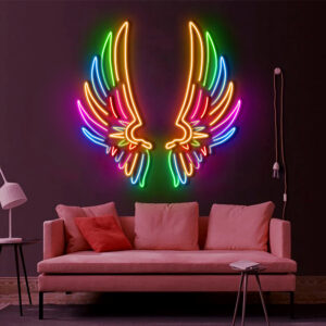 Colourful Wings Neon Sign
