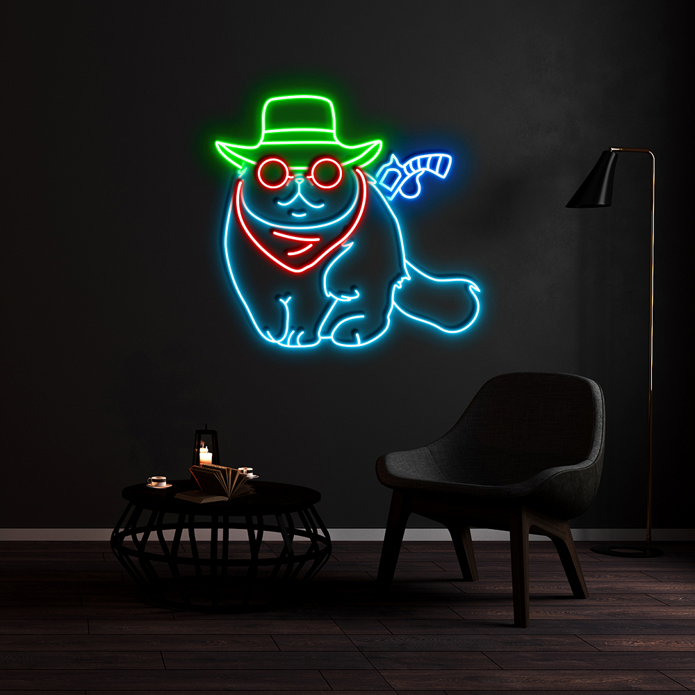 Cowboy Cat Custom Neon Light