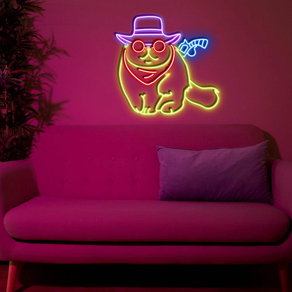 Cowboy Cat Custom Neon Light