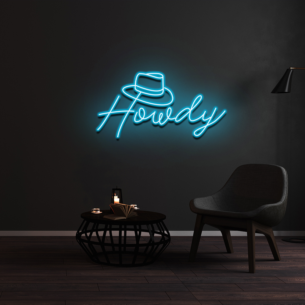 Custom Howdy Neon Sign