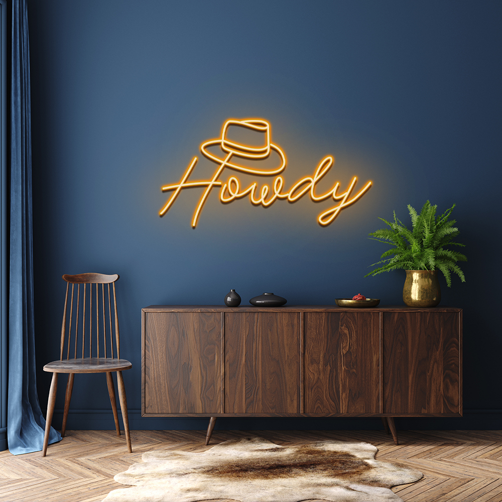 Custom Howdy Neon Sign