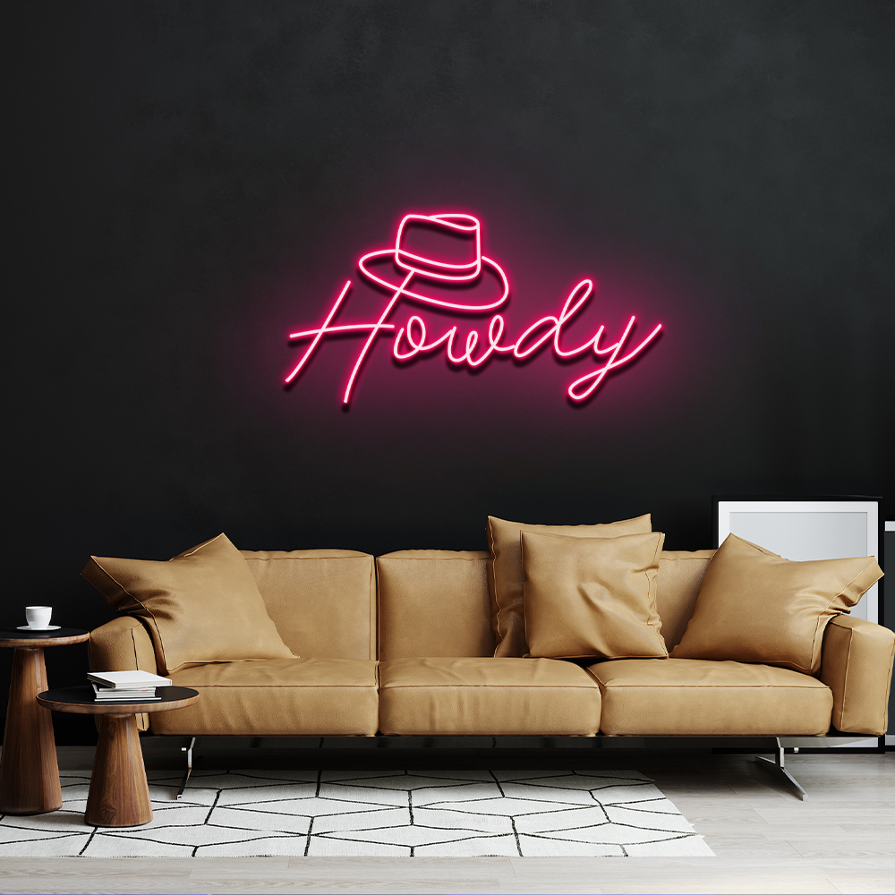 Custom Howdy Neon Sign