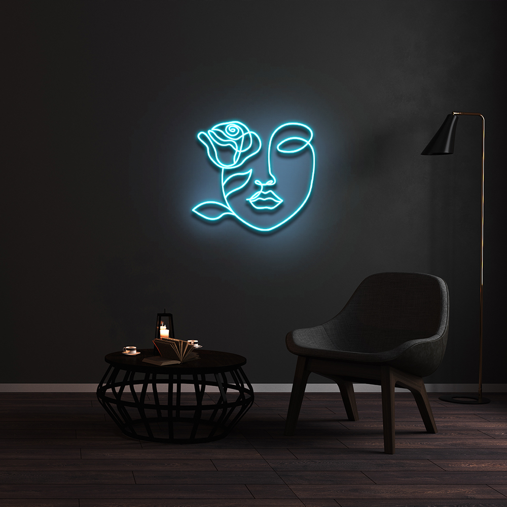 Face Flower Neon Sign Custom Personalised LED Neon Signs Handmade face-flower-neon-sign-custom-personalised-led-neon-signs-handmade