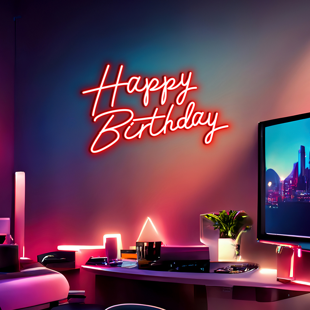 Happy Birthday Led Neon Sign