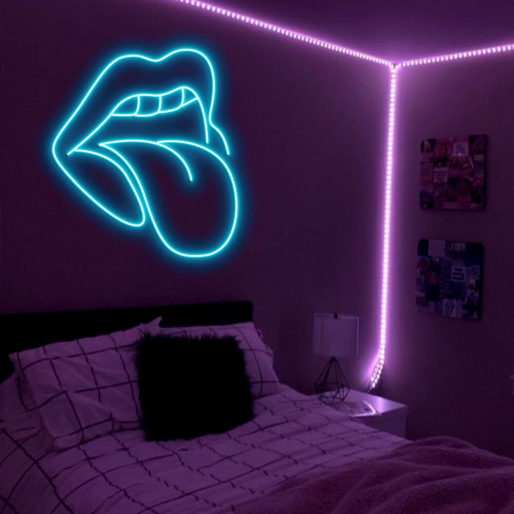 Lips neon sign - Custom Personalised LED Neon Signs, Handmade Neon Light