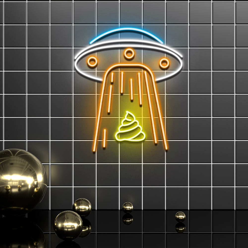 UFO Shit neon sign