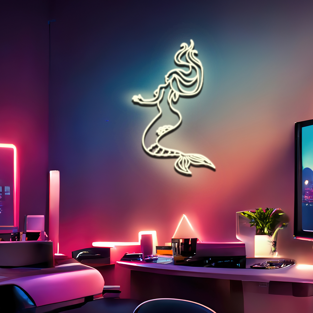 Mermaid neon sign