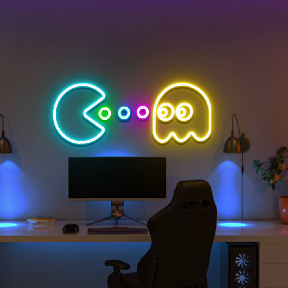 Pac-Man Neon Sign