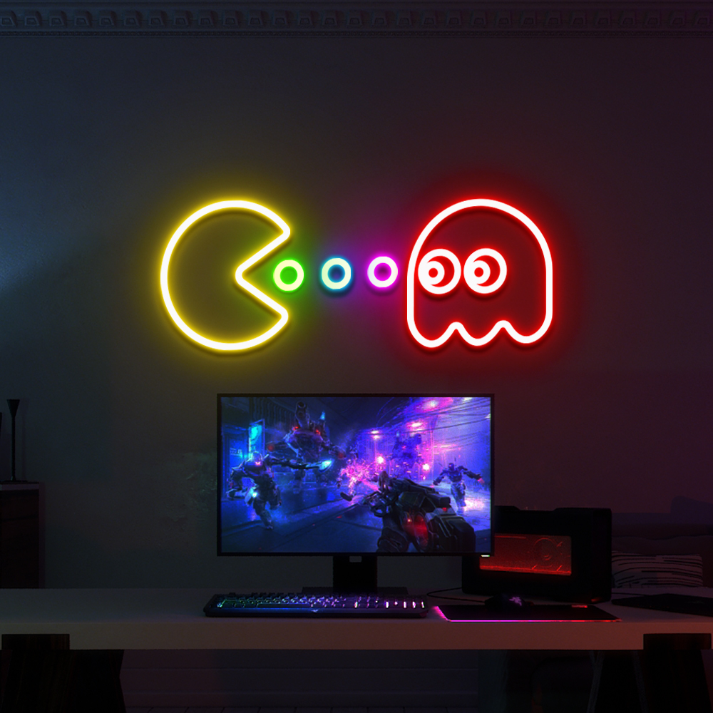 Pac-Man Neon Sign