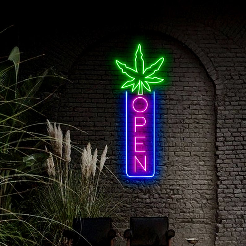 Cannabis Open Custom Neon Sign