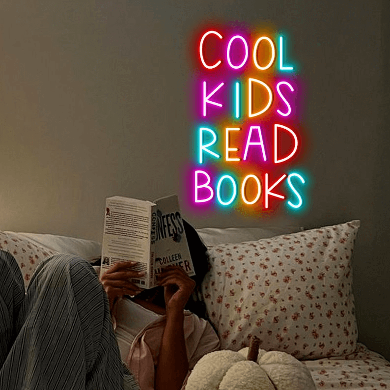 Cool Kids Read Books Custom Neon Sign