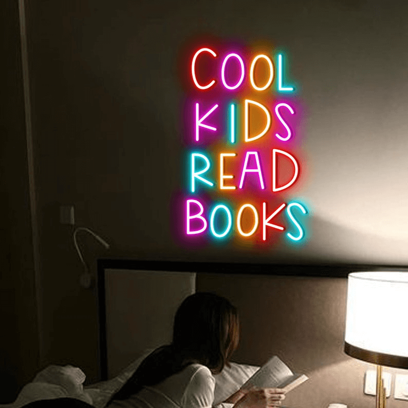 Cool Kids Read Books Custom Neon Sign