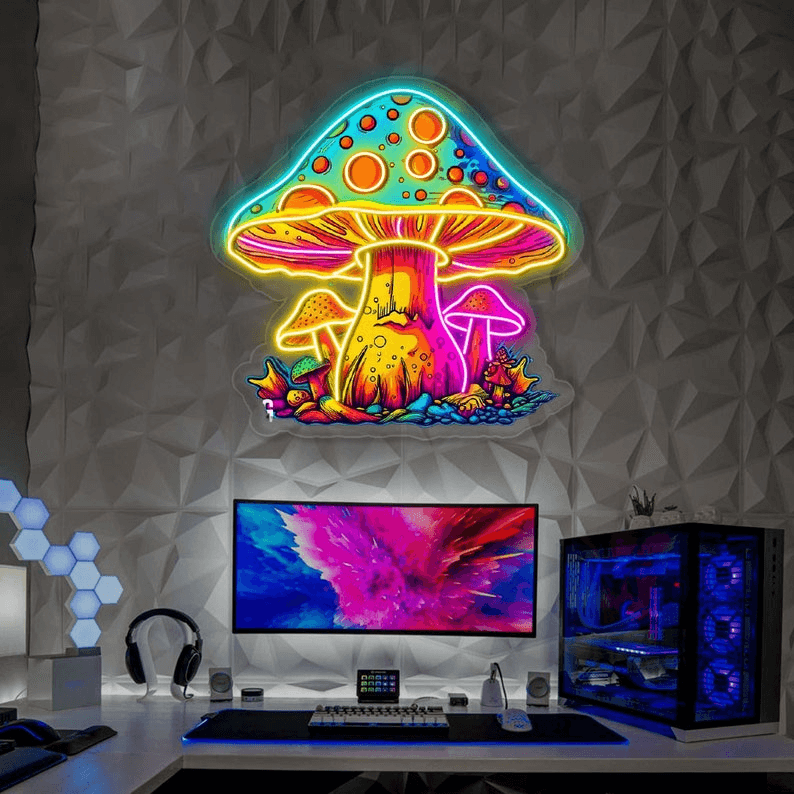 Giant Mushroom Custom Neon Sign