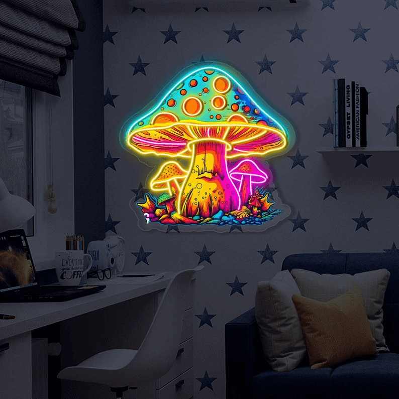 Giant Mushroom Custom Neon Sign