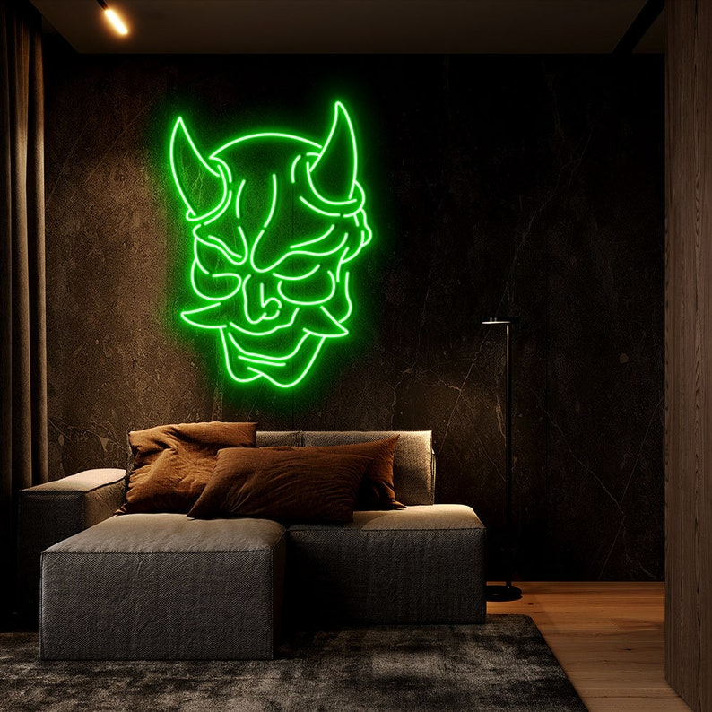 Hannya Mask Custom Neon Sign