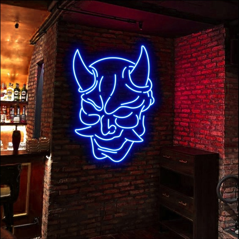 Hannya Mask Custom Neon Sign