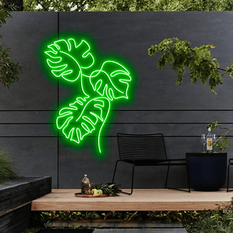 Monstera Plant Custom Neon Sign