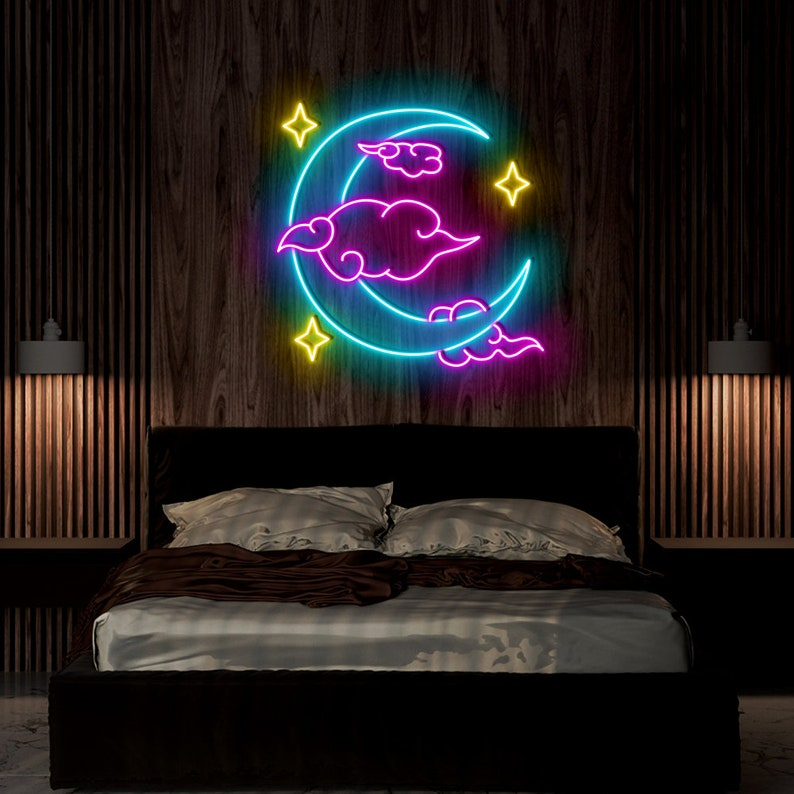 Moon Stars Custom Neon Sign