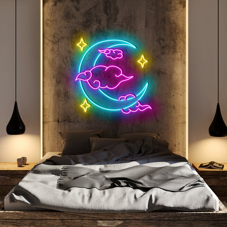 Moon Stars Custom Neon Sign