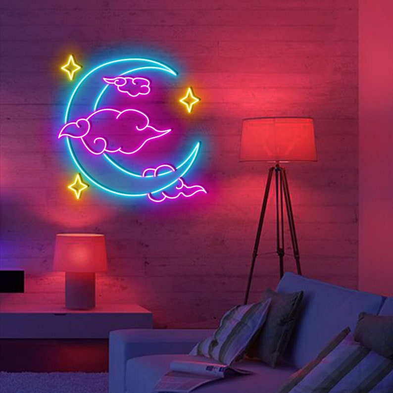 Moon Stars Custom Neon Sign