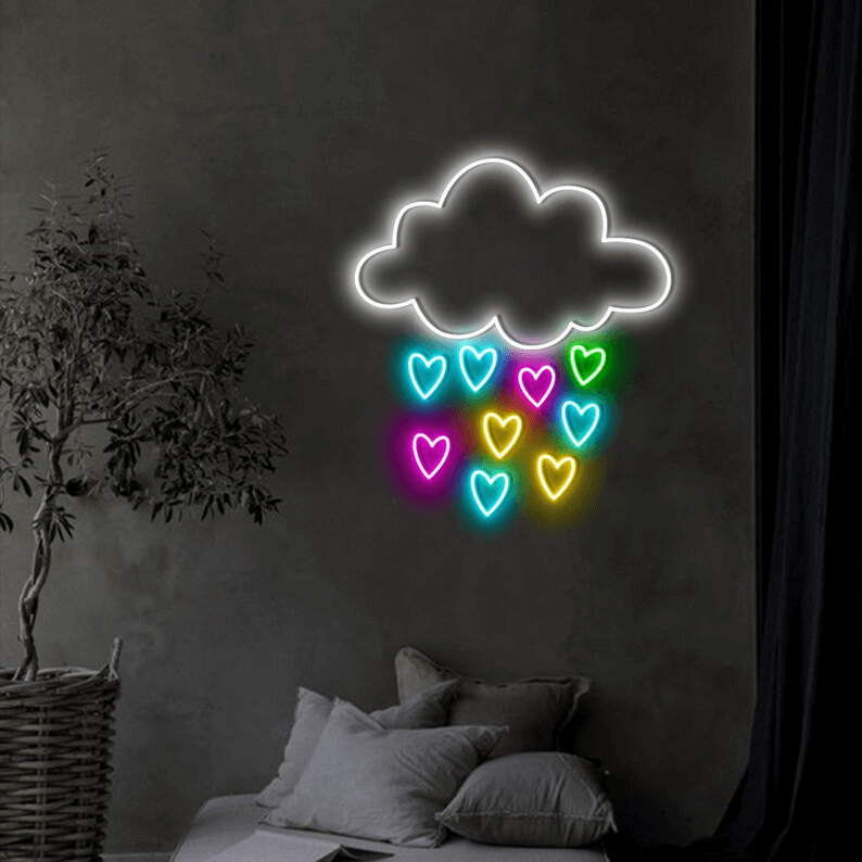 Rainbow Cloud Custom Neon Sign