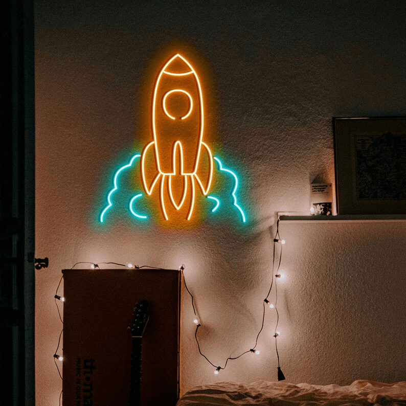 Rocket Custom Neon Sign