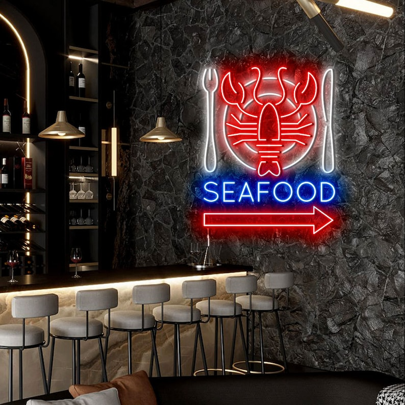 Seafood Custom Neon Sign