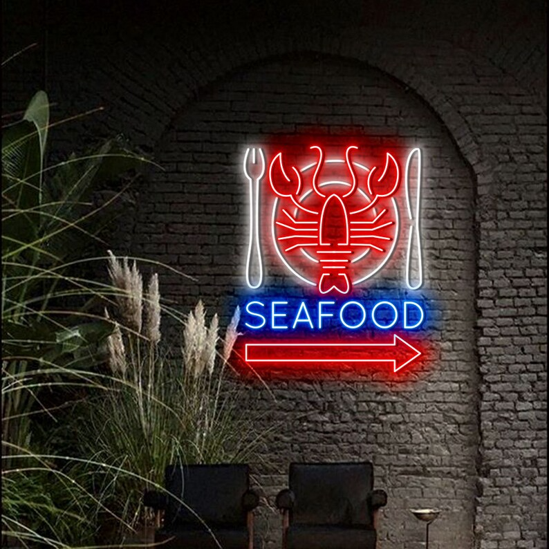 Seafood Custom Neon Sign