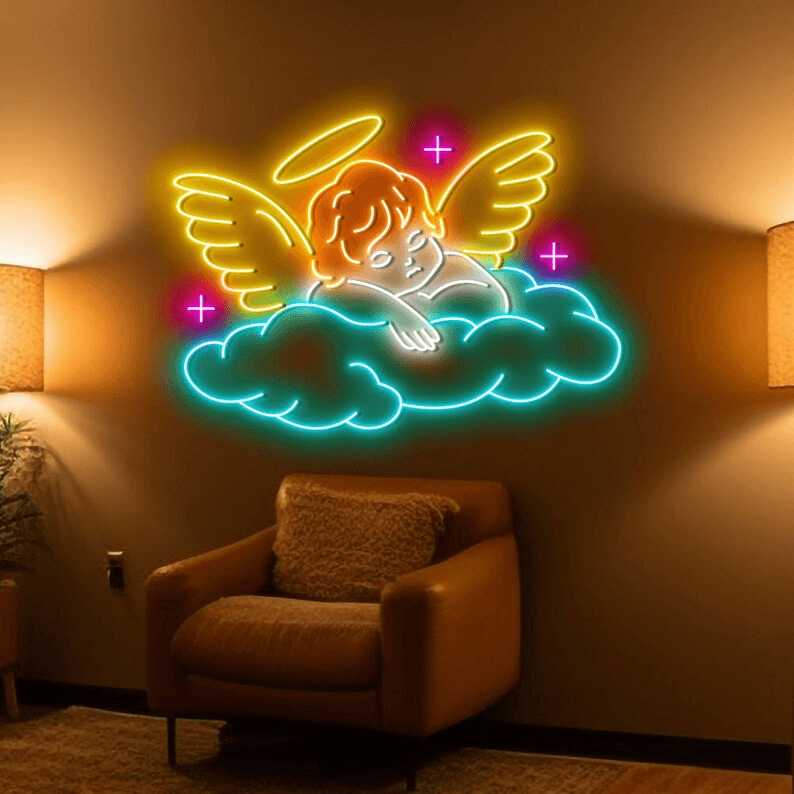 Sleeping Angel Custom Neon Sign