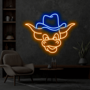 UT Texas Longhorns Mascot neon sign