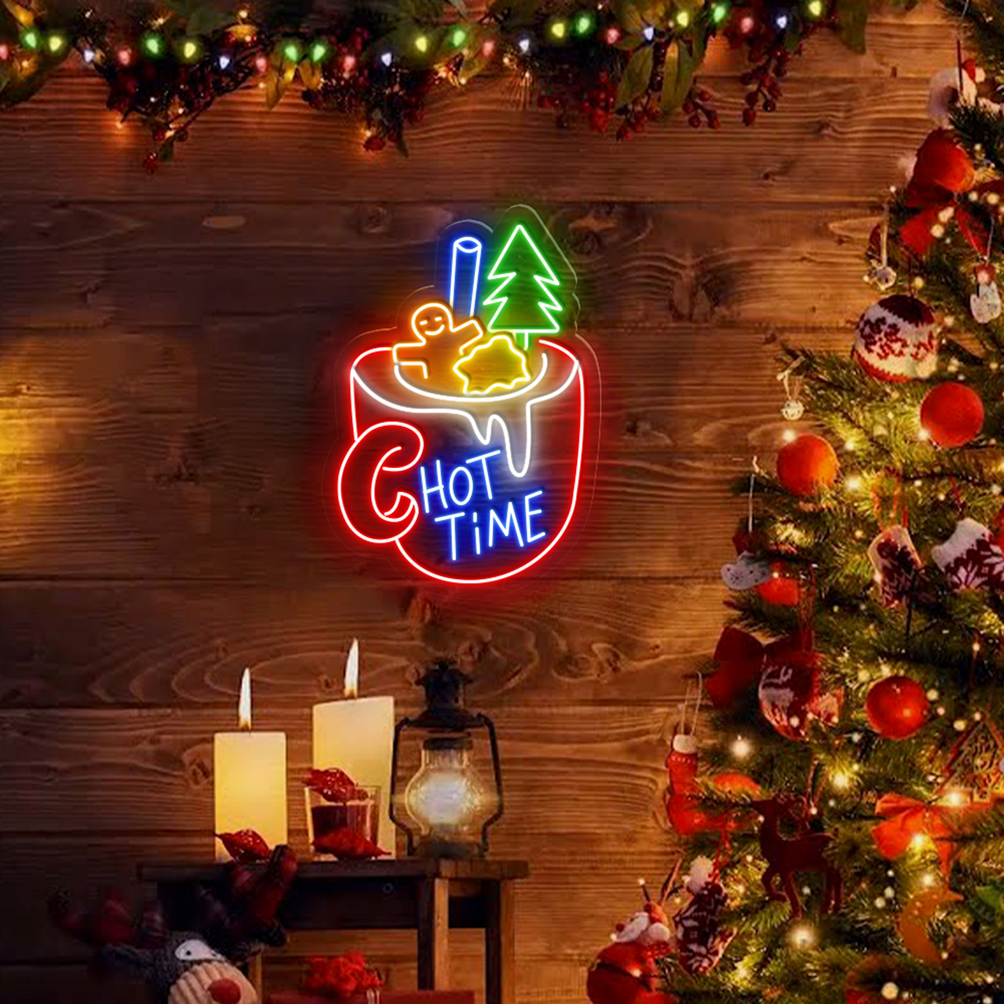 Christmas Chocolate Cup Neon Sign