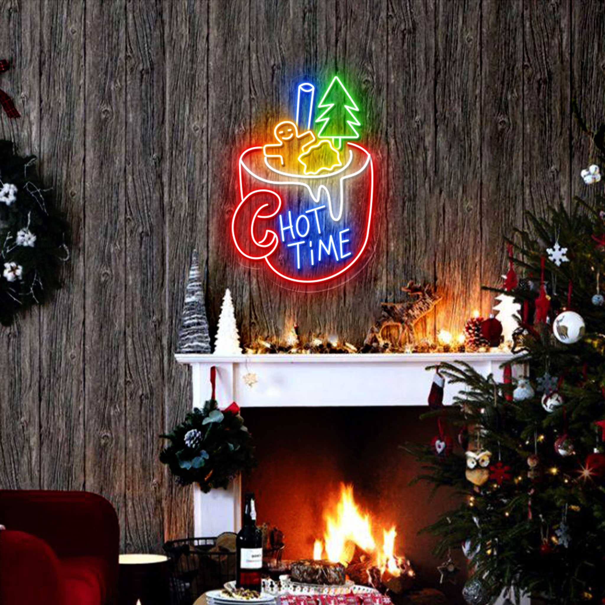 Christmas Chocolate Cup Neon Sign