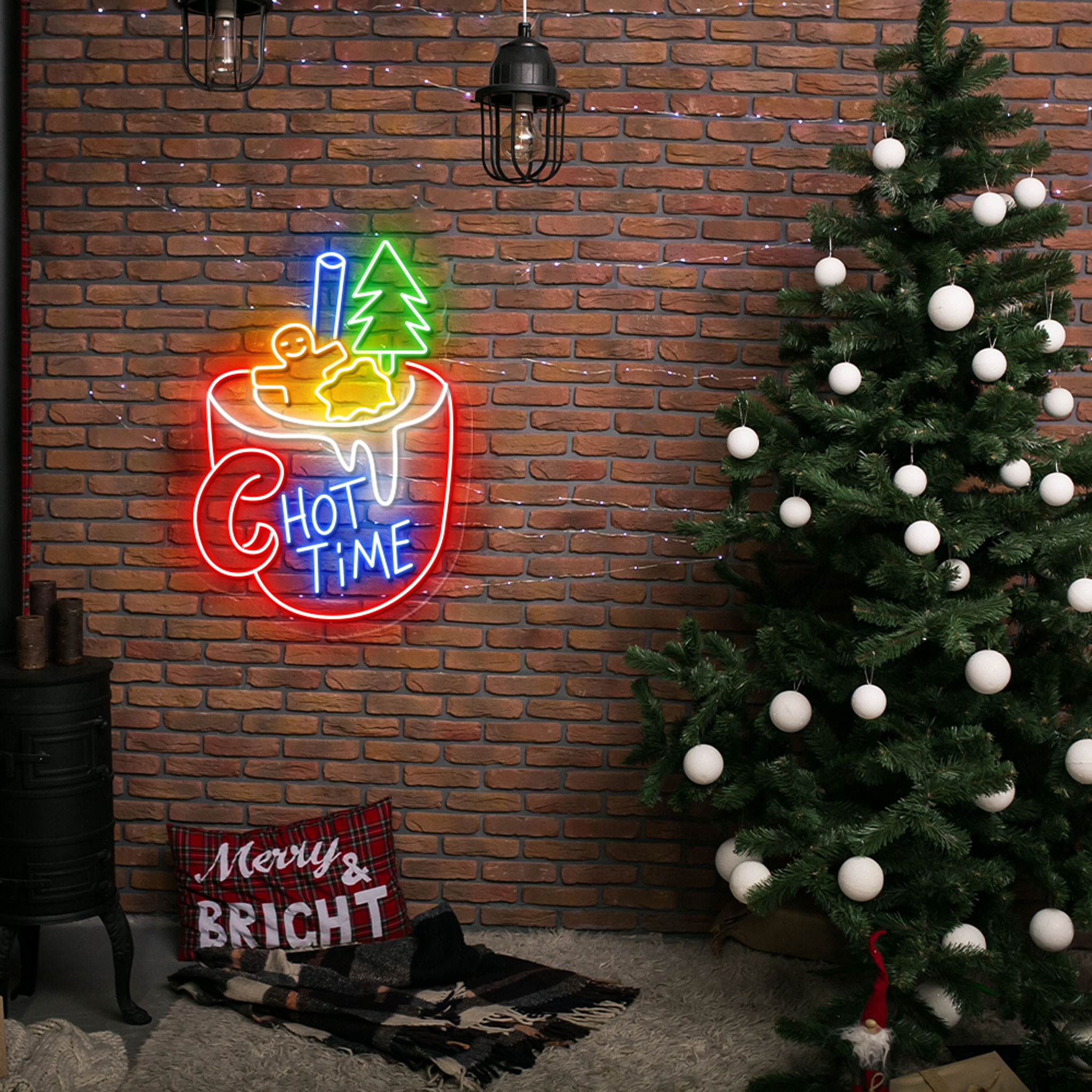 Christmas Chocolate Cup Neon Sign