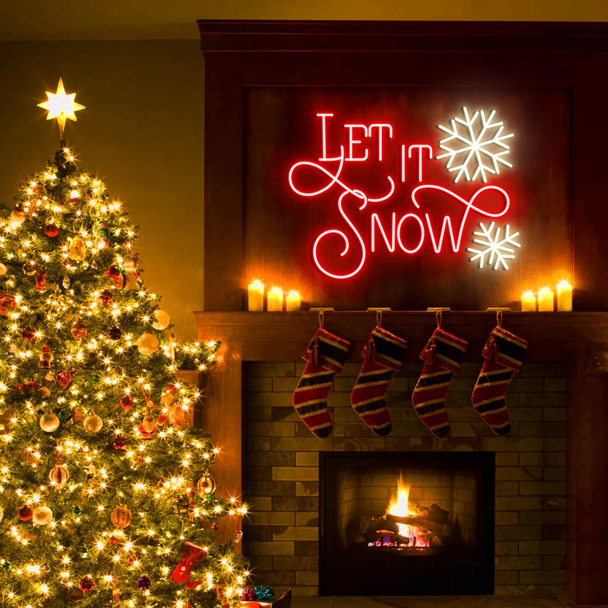 Let It Snow Neon Sign