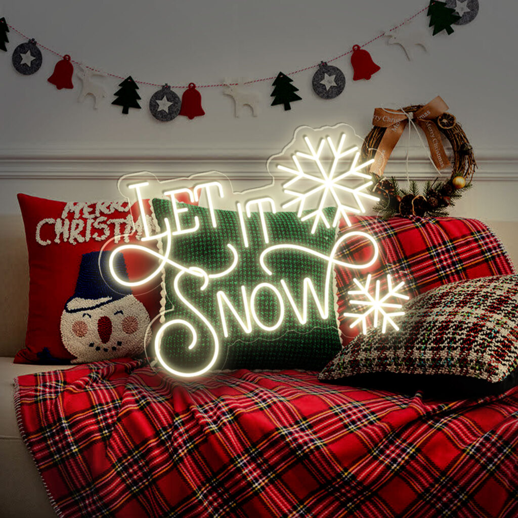 Christmas Let It Snow Neon Sign 4