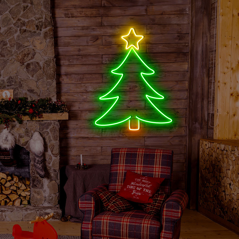 Christmas Pine Tree Neon Sign