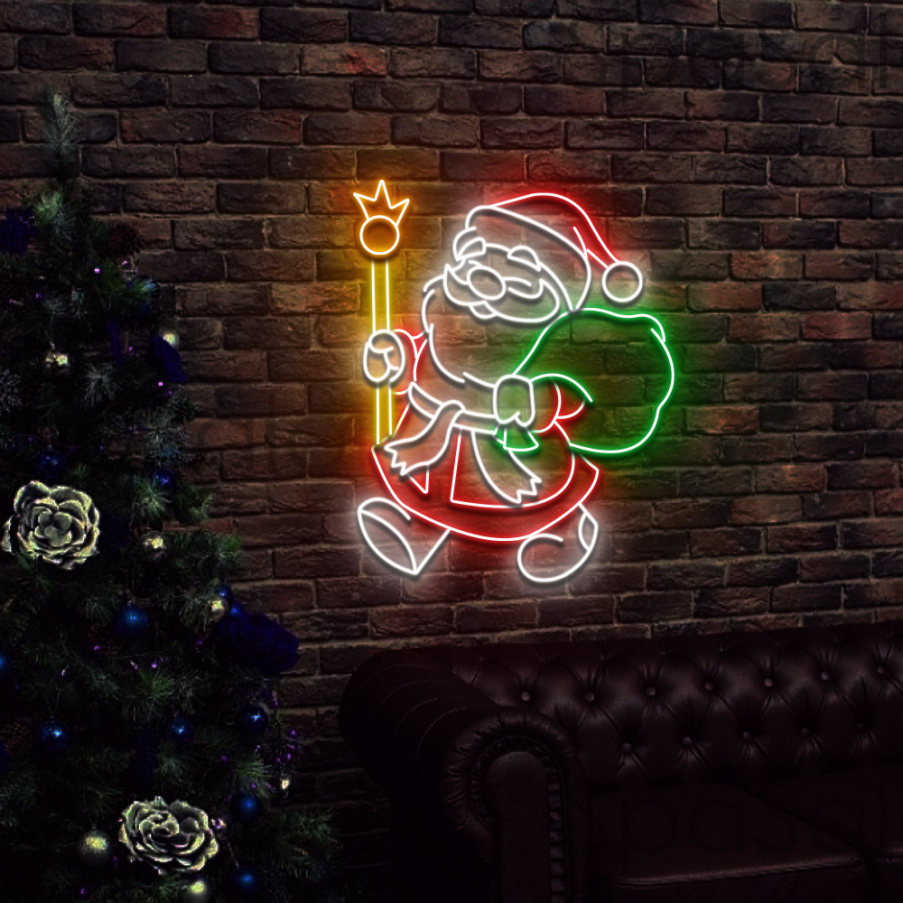 Christmas Santa Claus Gifts Neon Sign