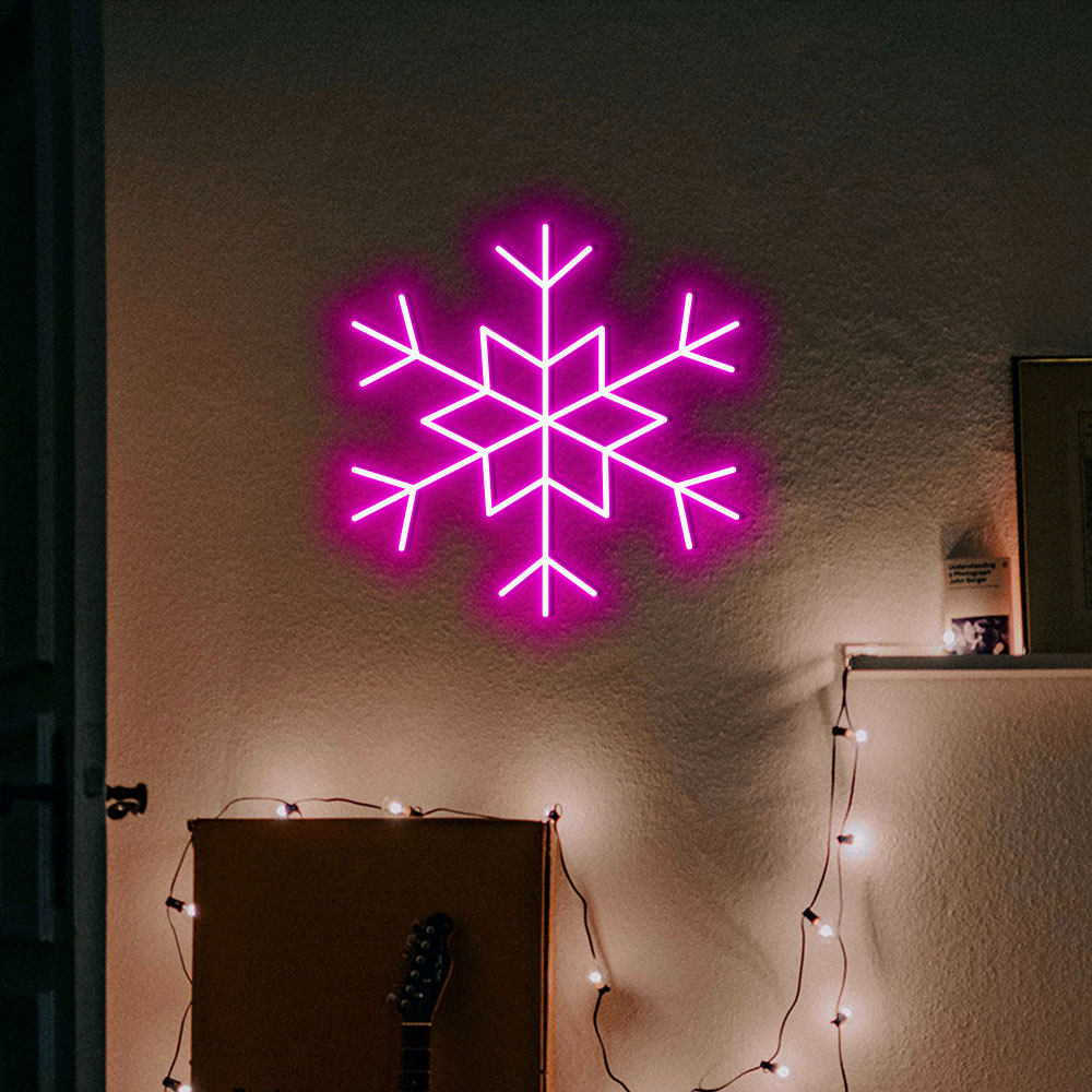 Christmas Snowflake Neon Sign