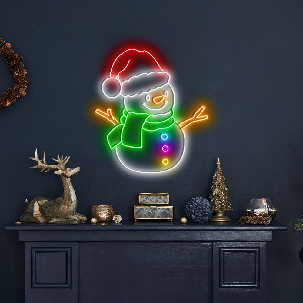 Christmas Snowman Neon Sign