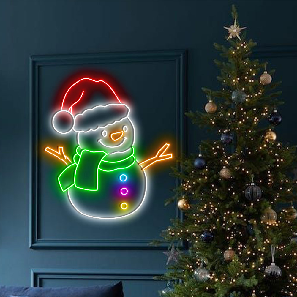 Christmas Snowman Neon Sign