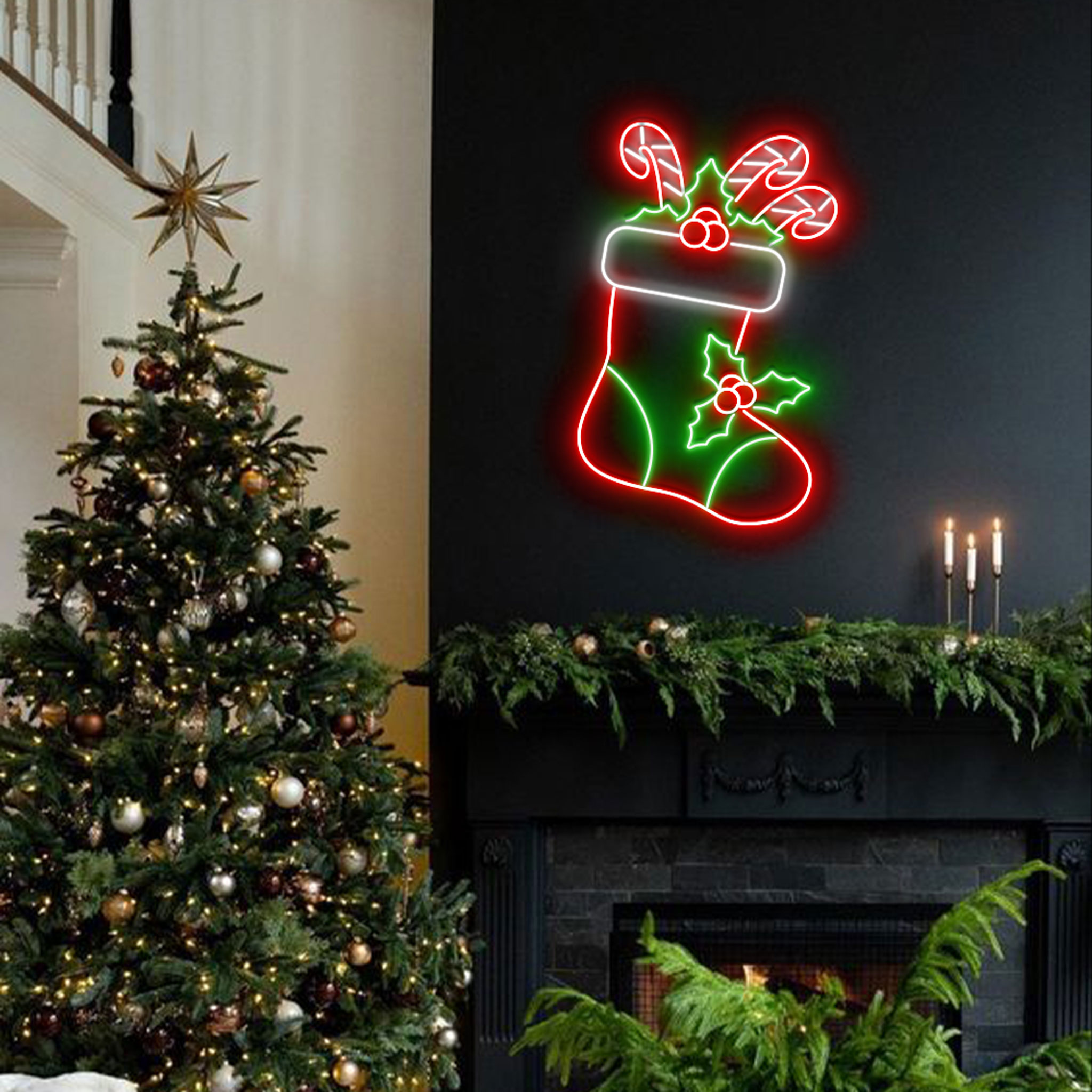 Christmas Sock Neon Sign