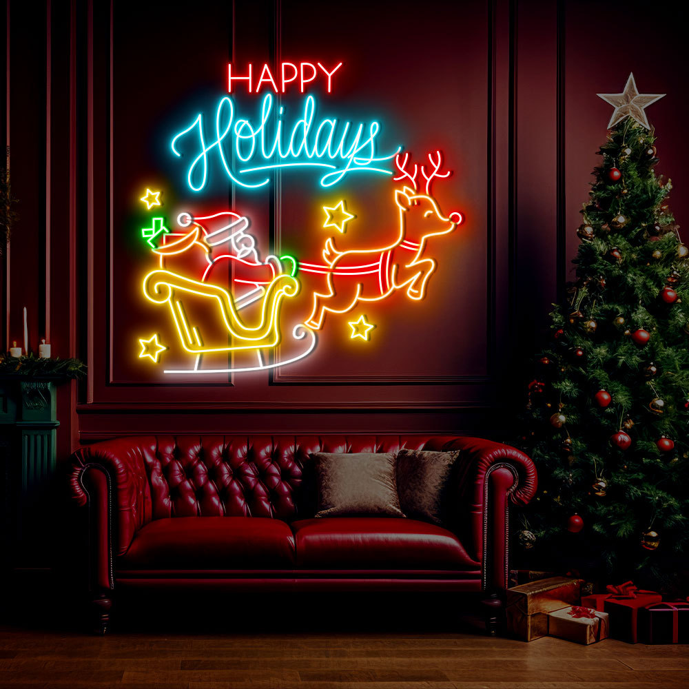 Happy Holidays Neon Sign