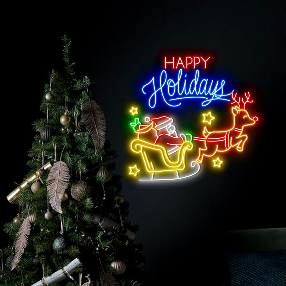 Happy Holidays Neon Sign