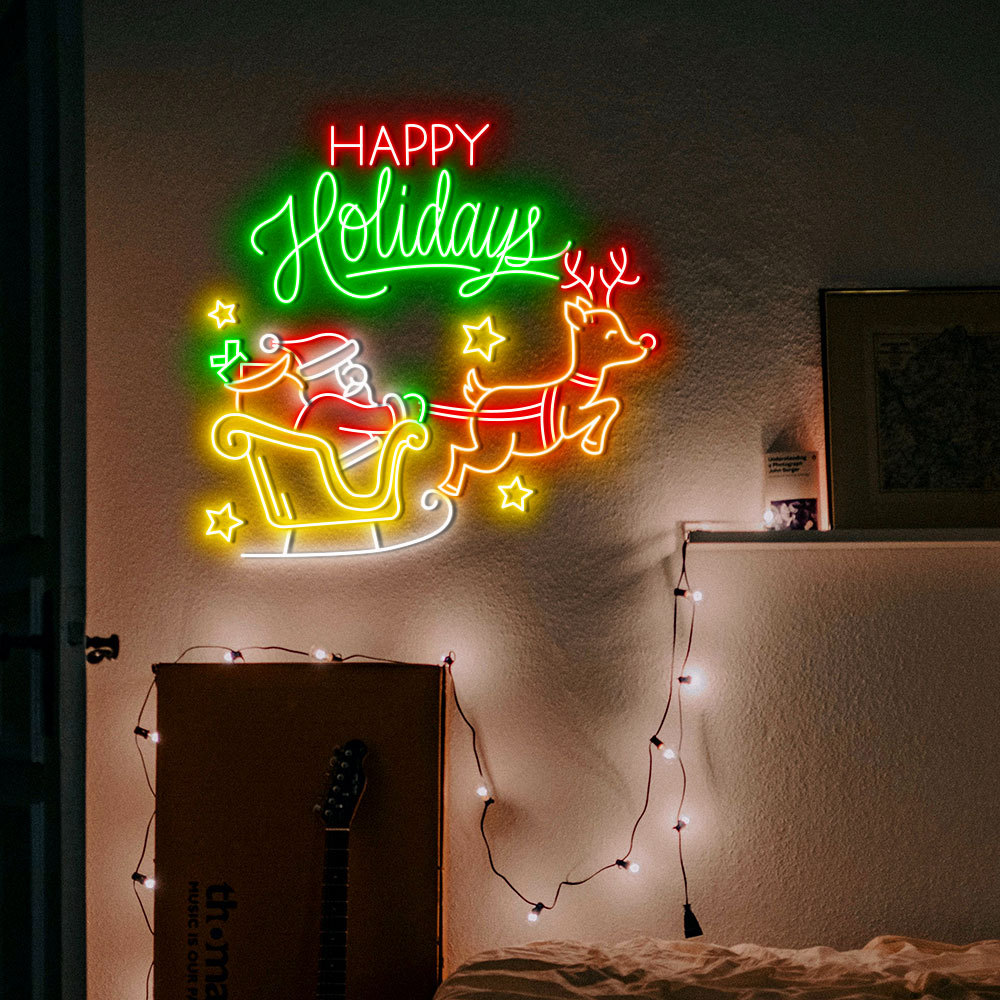 Happy Holidays Neon Sign